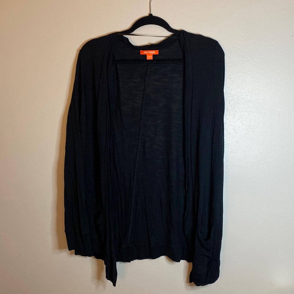 Joe Fresh, Black, Open Cardigan. Lightweight. Size XL